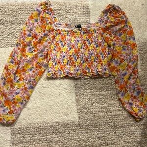 Forever 21 floral long sleeve top
